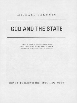 cover image of God and the State